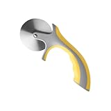 TOGEVAL Cortador de Pizza con Mango Ergonómico de Antideslizante Rueda de Acero Inoxidable para Corte Uniforme Cocinas Domésticas y Pizzerías