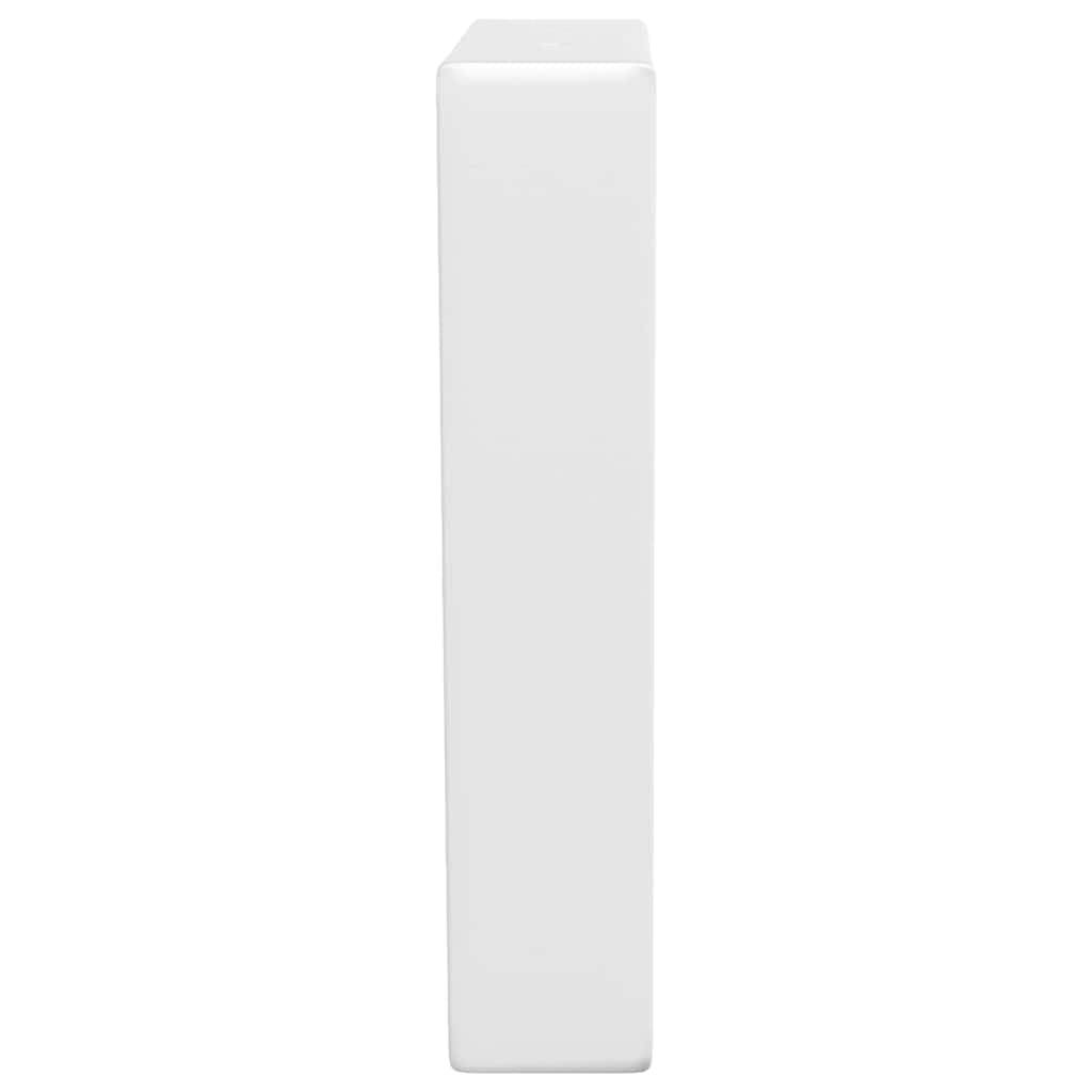 Juego de 2 soportes para lavabo, color blanco, trapezoidal, de acero, 15 x 30 cm, montaje en placa de pared, consola para baño, cocina, soporte de 100 kg