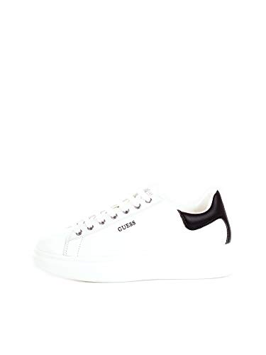 Guess Salerno, Sneaker Uomo, White Black, 42 EU