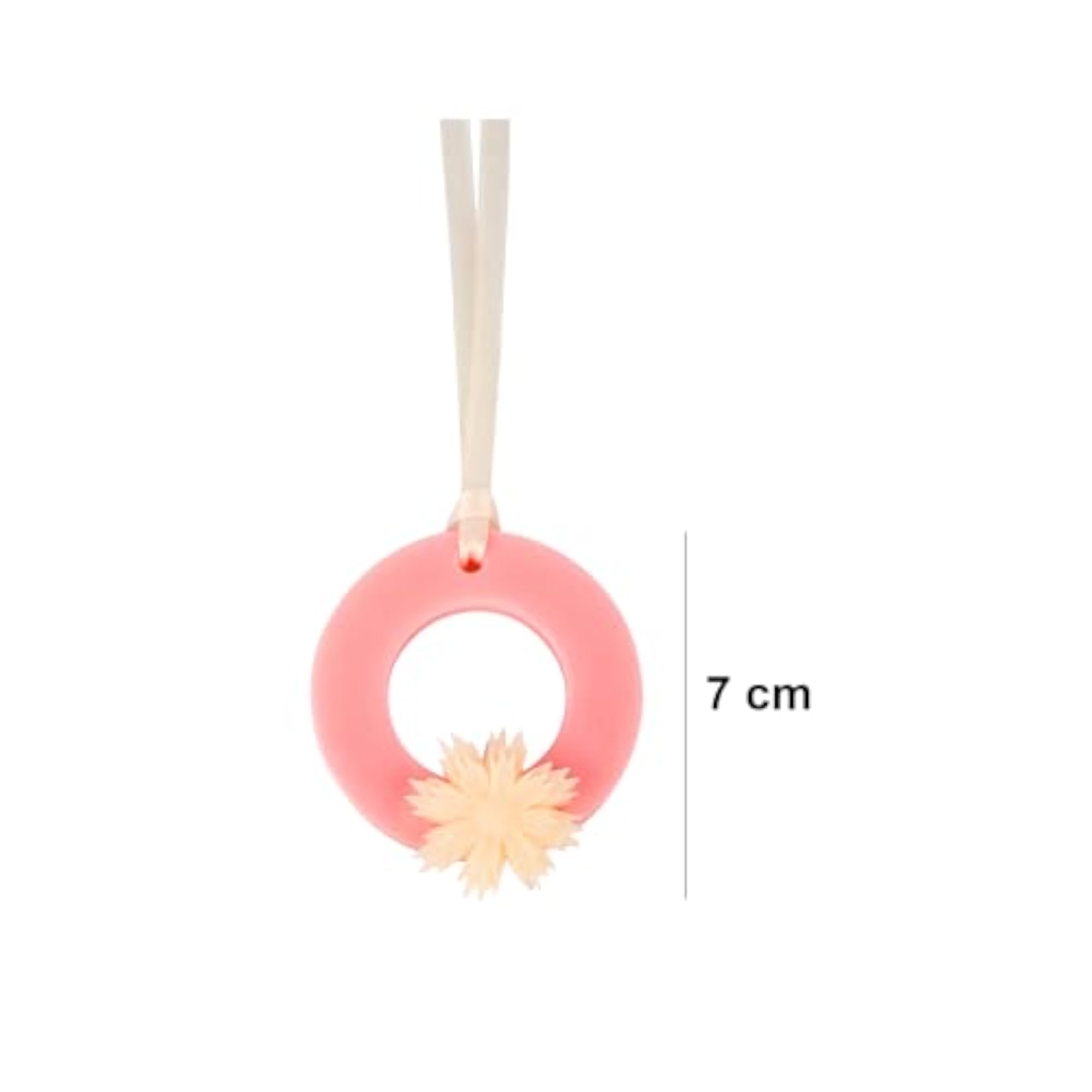 Decorative Ring Candle with Flower Design