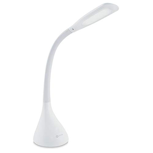 LED Desk Lamp with Adjustable Neck and 4 Brightness Settings for Home Office and Dorms
