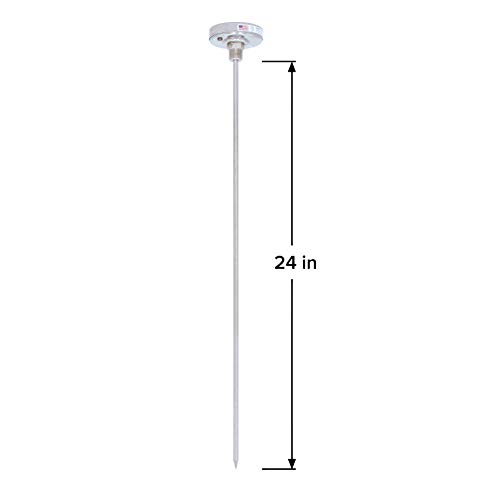 REOTEMP Heavy Duty Compost Thermometer - Fahrenheit and Celsius (24 Inch Stem), Made in The USA