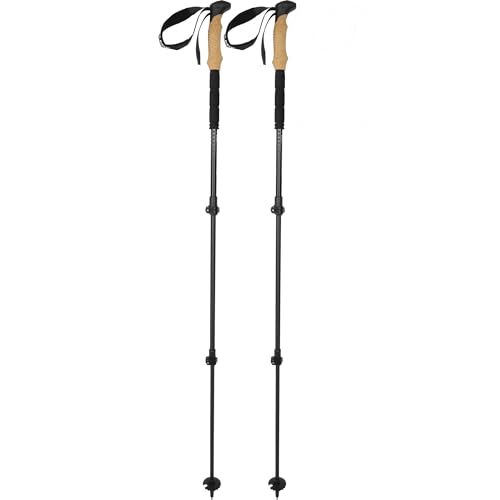 Bastones de senderismo plegables y ultraligeros con mango de corcho 7