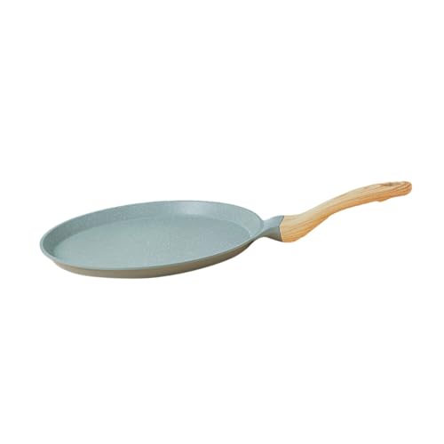 PRETYZOOM 1 Pieza Sartén Antiadherente de Médica para Pancakes y Tortillas Sartén de Plano Verde para Cocinas de Inducción y Gas Utensilio de Cocina para Desayunos y Reuniones