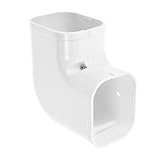 POPETPOP 空調ダクト ミニ分割カバー エアコンエルボコネクタ パイプカバー ラインセットカバー フラットカバー PVCベンドパイプキット 塩ビ 白い