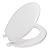 Ginsey Cushioned Desert White Soft Toilet Seat for Stylish Bathroom Décor, Off-white, Elongated 19.7 x 15 x 3 inches
