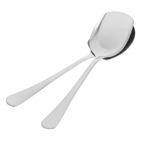 Alipis Cooking Utensils 2pc Stainless Steel Shovel Serving Spoon Deepen Spoon for Family