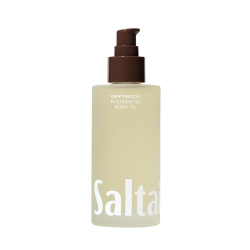 Saltair Body Oil Silky After Shower and Bath Dry Oil for Women and Men Non-Greasy Well-Absorbing Moisturizer for Hydrating Dry Skin Driftwood Scent 4oz