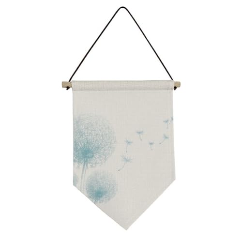 Drapeau en toile pissenlit bleu pour créer une ambiance zen chez soi