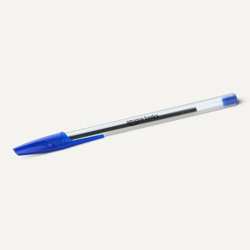 Image of Amazon Basics Ballpoint Pens, Medium Point 1.0mm, Blue Ink, 144-Pack