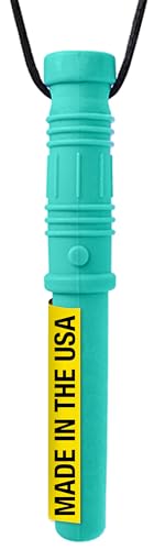 ARK Bite Saber, Chew Necklaces for Sensory Kids and Adults, Oral Fidget for Autism, ADHD, SPD, Anxiety, Medical-Grade Sensory Chew Necklace, XT, Firm, Teal