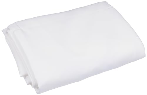 Soleil d'ocre, Alix Nappe Ronde Anti-tâches, Polyester, Blanc, Diamètre 180 cm