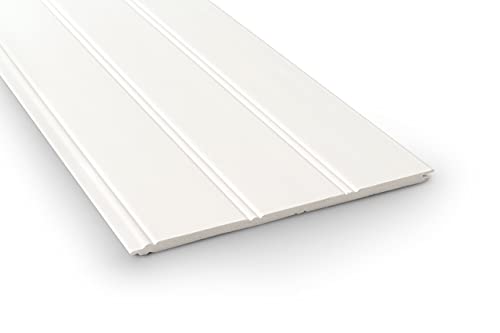 Plastpro 3 Foot Reversible Wall Panels | Easy To Install Wainscoting For Simple Home Improvement Projects (White, 6 Piece) #TOP1