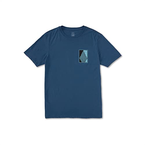 T-shirt Manches Longues Volcom Homme - Bleu, Logo Graphique, Taille XL, Streetwear