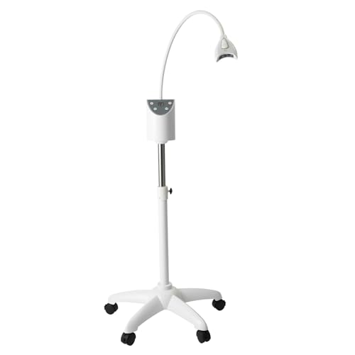 Professional LED Teeth Whitening Machine, 110V Mobile Dental Bleaching Lamp, with Cold Blue Light & Remote Control, Floor Stand for Home/Spa Use