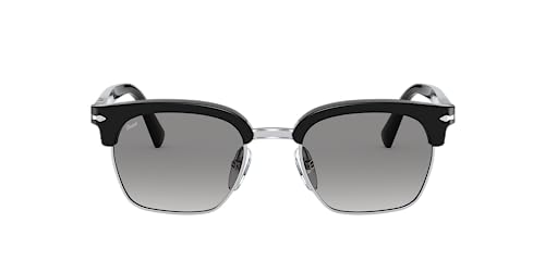 Persol Unisex PO3199S Square Sunglasses, Black/Grey Gradient Polarized, 53 mm