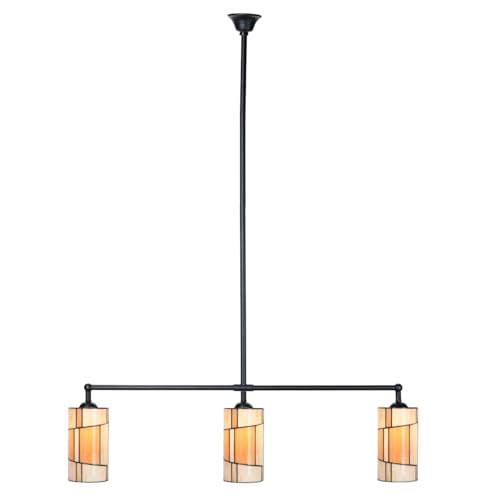Lampe Tiffany-style T 3 lumières salon luminaire Art Déco