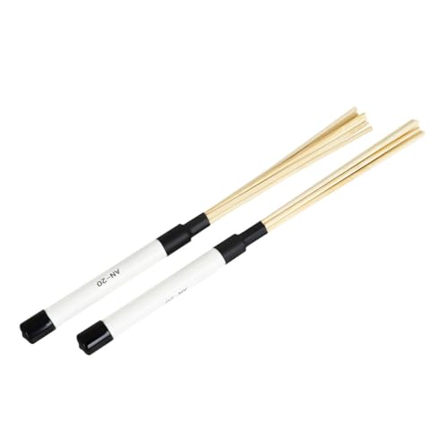 1 par de baquetas de madera para batería, para instrumentos de percusión como jazz y cajón, color blanco miniatura 4