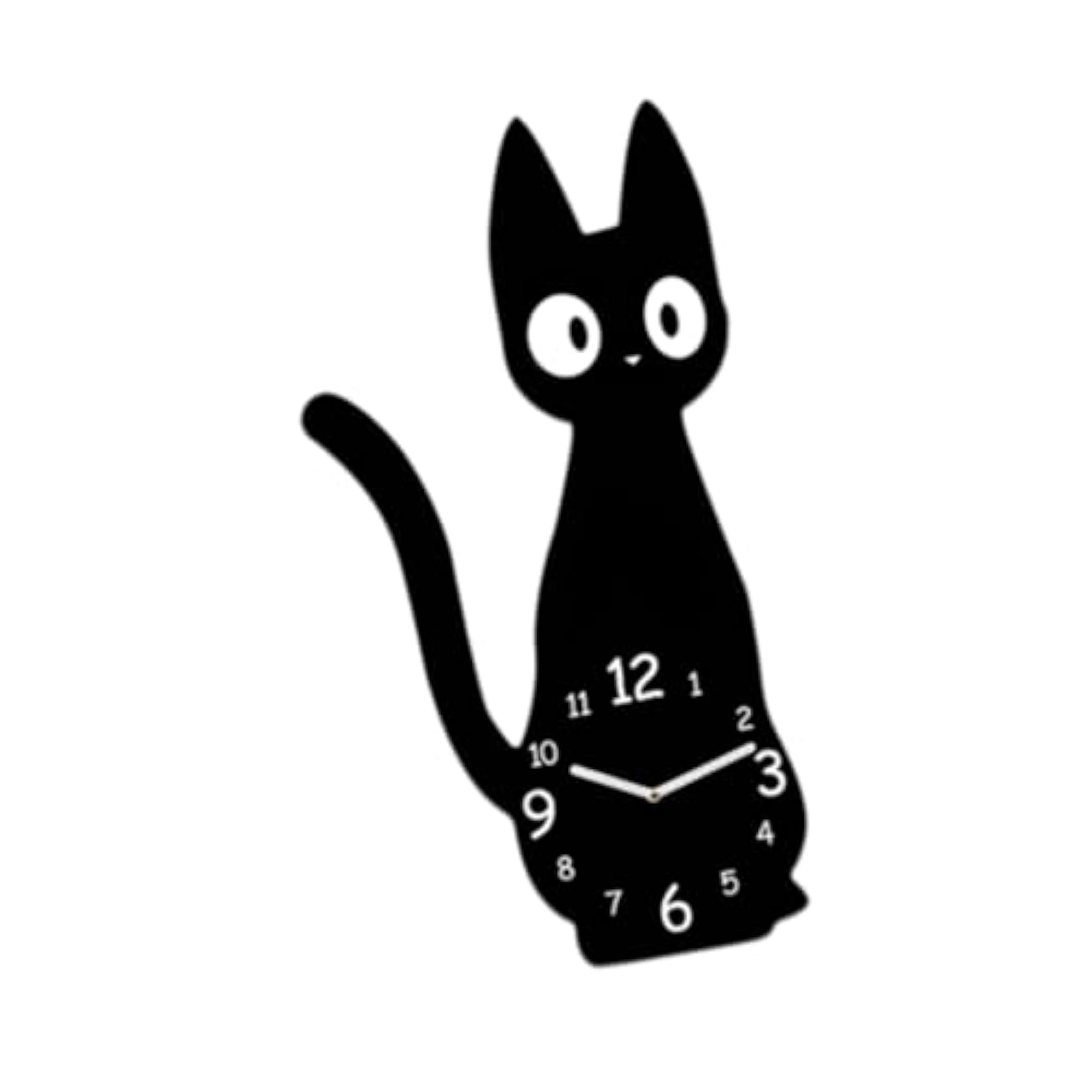 Modern Cat Wall Clock for Bedroom, Home Decor