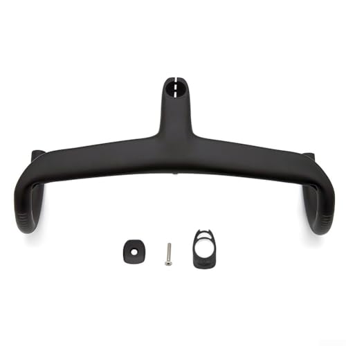 Manillar de fibra de carbono para bicicleta de carretera, barra de caída integrada T800 en longitudes de 380/400/420 mm, diseño ergonómico de 6 grados (120 x 400 mm)