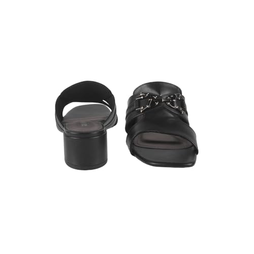 Image of Mochi Women Faux Leather Block Heel Slip-on Fashion Sandal