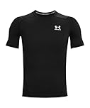Under Armour Mens Armour HeatGear Compression Short-Sleeve T-Shirt, Black (001)/White, X-Small