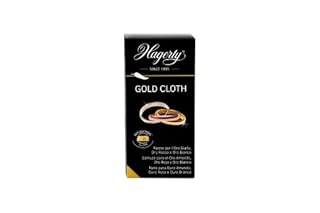 Hagerty Gold Cloth Panno detergente per oro 36x30cm I Panno per pulire gioielli in oro in cotone impregnato per una nuova lucentezza