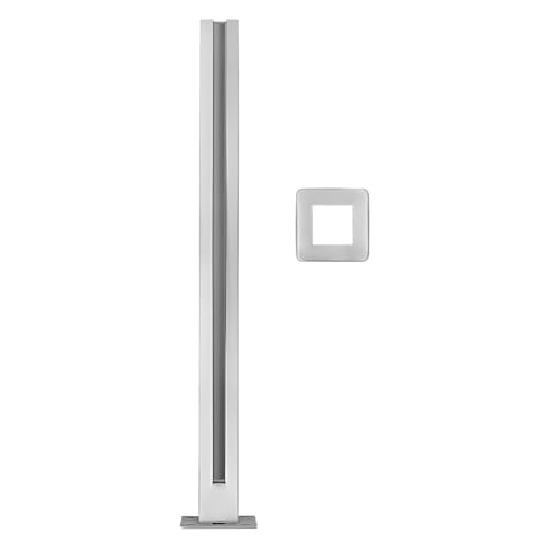 Poteau de garde-corps en acier inoxydable d'extrémité pour terrasse - 4