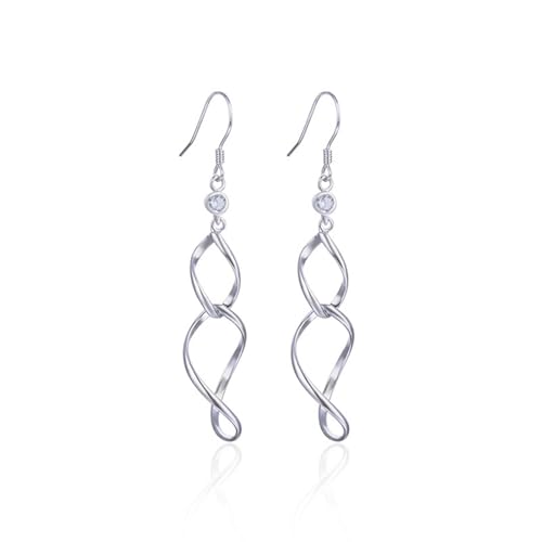 Boucles d'oreilles infini pendantes anti-ternissement et hypoallergéniques femme