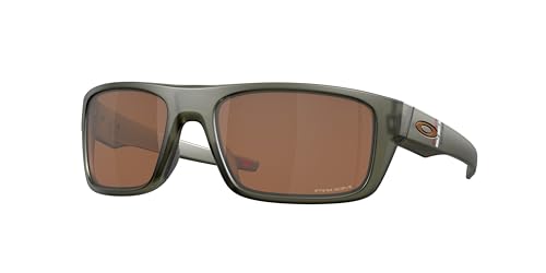 Oakley Mens OO9367 Drop Point Rectangular Sunglasses, Matte Olive Ink/Prizm Tungsten, 61 mm