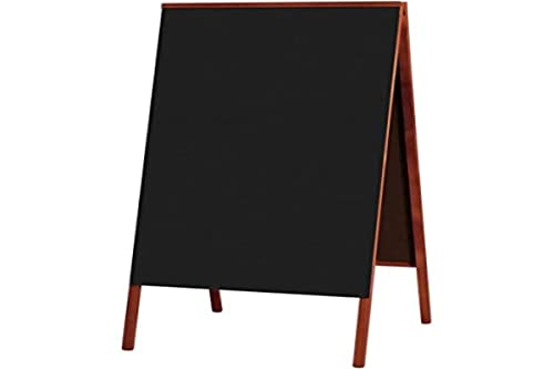 Cavalete de Calçada Negro, Souza & Cia, 2121, QUADRO NEGRO COM MOLDURA MOGNO