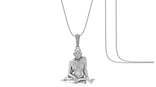 Pendentif Swami Samarth argent pur, offrez ce locket spirituel d'Akkalkot pour homme et femme