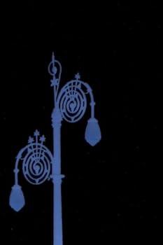 Notebook: Night Sky Lamp Post Journal, Size: 6x9, 70 lined pages