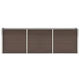 HOMELEN Jardín alto de acero galvanizado 240 × 40 × 77 cm marrón, resistente a la intemperie, robusto, fácil de limpiar, jardinera, jardinera, jardinera, terrazas, verduras, jardineras, bancales