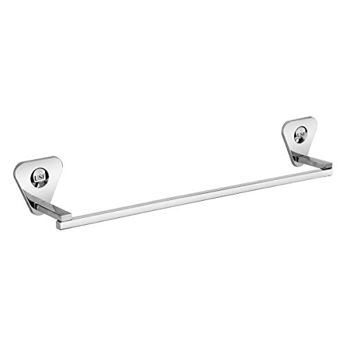 Image of USF Bath Accessories Stainless Steel Folding Towel Rack with Towel Hanger Rod, Soap Dish, Tumbler Holder, Napkin Ring, Towel Robe Hook Bathroom Accessories Combo Set of 6 Pcs
