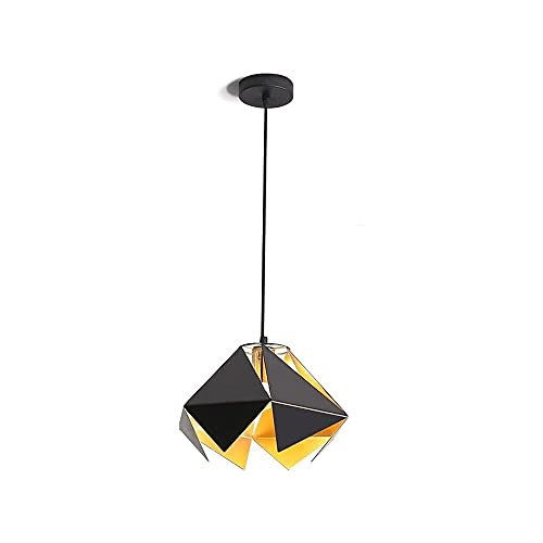 Suspension luminaire salon design géométrique noir réglable hauteur
