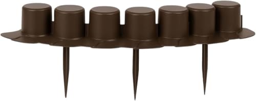 BirnePower Garten Palisade 4,05 m Braun (8 Module) – Rasenkante aus PP Kunststoff, Beeteinfassung mit Mähkante, Flexible Beetumrandung (Sichtbare Höhe 6 cm), Wetterfest & Schlagfest (Palisade 7) BirnePower Garten Palisade 4,05 m Braun (8 Module) – Rasenkante aus PP Kunststoff, Beeteinfassung mit Mähkante, Flexible Beetumrandung (Sichtbare Höhe 6 cm), Wetterfest & Schlagfest (Palisade 7)