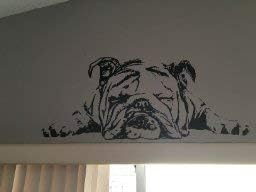 Miniatura 3 de Calcomanía de bulldog inglés, Bulldog inglés, Bulldogs inglés, arte de pared de bulldog inglés, Bulldog inglés (18 x 40 pulgadas)