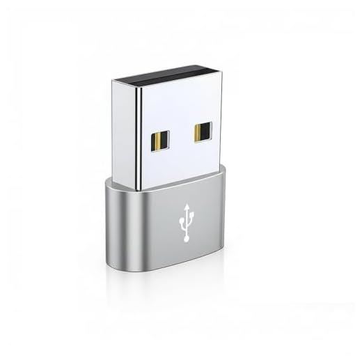 USB C to USB Adapter 1 Pack, Universal USBC Female to A Male Converter for Car Charger, iWatch Ultra 3/11/10, Galaxy S25 (Grey)