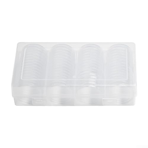 Contenedor transparente redondo para monedas 40mm miniatura 5