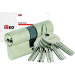 Cilindro, de doble entrada, NICKELE ISR6, 45 x 55 mm, varía libra con 5 llaves, plata