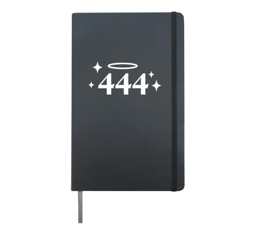 444 Angel Number Hardcover Journal, Black