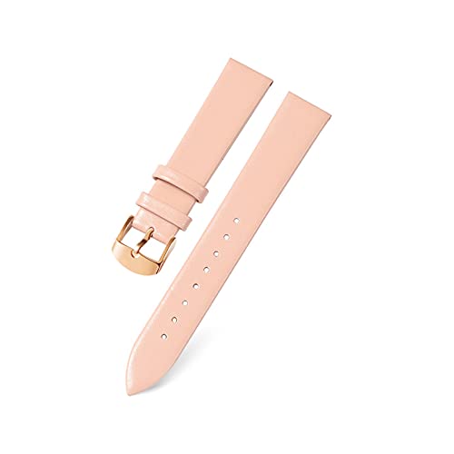 12mm-24mm banda de reloj del cuero del reloj de la correa de la hebilla del acero inoxidable, Rosa-hebilla de Rose, 12mm Cover