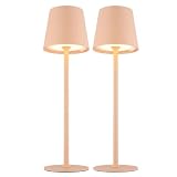 2er Set Außenleuchte Tischlampe Beistellleuchte LED Touch Dimmer Akku USB...