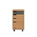 Produktbild Inter-Furn Büro Schreibtischcontainer Mestre, 32 x 56 x 38 cm Kiefer Honigfarben, Grau lackiert Auf Rollen, Massivholz