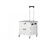 Design élégant et minimaliste : avec son design moderne en plastique et ses côtés rainurés, ce chariot de courses est non seulement beau, mais offre également des fonctionnalités pour tous vos besoins utilitaires.