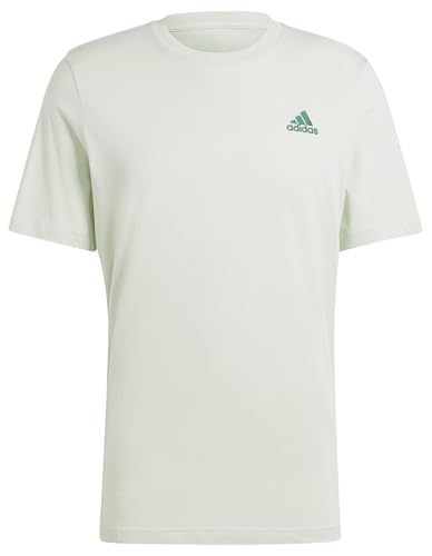 Essentials Single Jersey Embroidered Small Logo Tee T-shirt Linen Green XL Short Uomo
