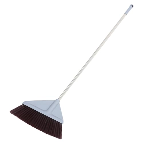 Healvian Escoba de Limpieza Doméstica Mango Largo, Cerdas Suaves para Pisos Delicados, Cabezal Ancho para Barrido, Herramienta Ergonómica para Polvo y Pelo de Perro, Uso Interior