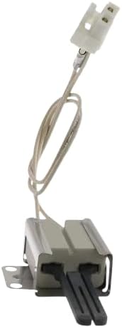 Side view of the igniter showing the ceramic body and mounting bracket