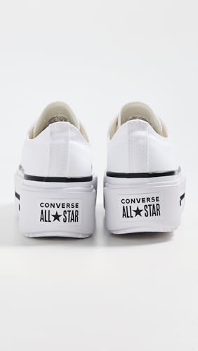 Converse Mixte Chuck Taylor All Star Lift Double Stack Basket, Blanc/Noir, 35 EU